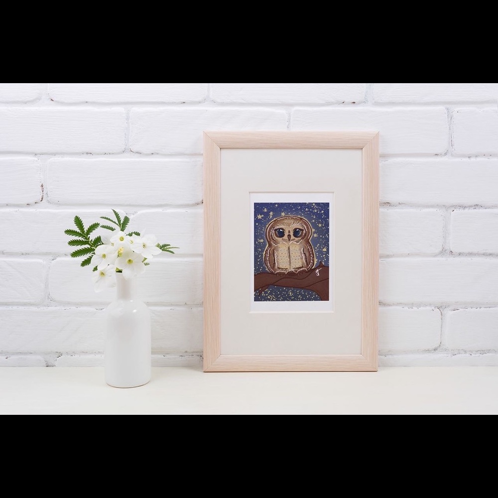 Nursery Owl Art Print-Harry Potter inspired-4”x6”